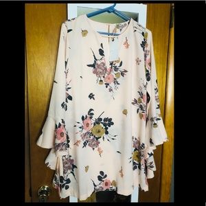 Leith Blush Pink Floral Tunic